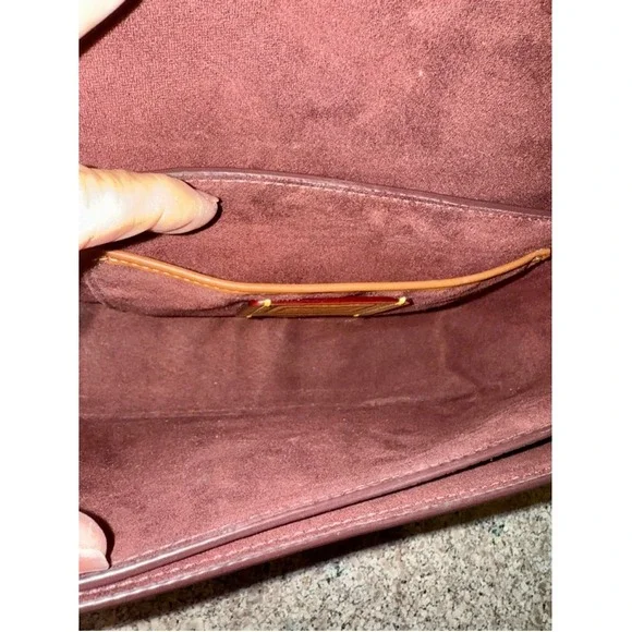 Women's Coach One Size Pink Red Leather Crossbody Bag - Picture 6 of 8